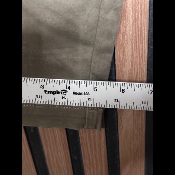 Cabi Pants 4 Womens Green Army Chino Waxy Stretch Fabric Mid Rise - Picture 6 of 8